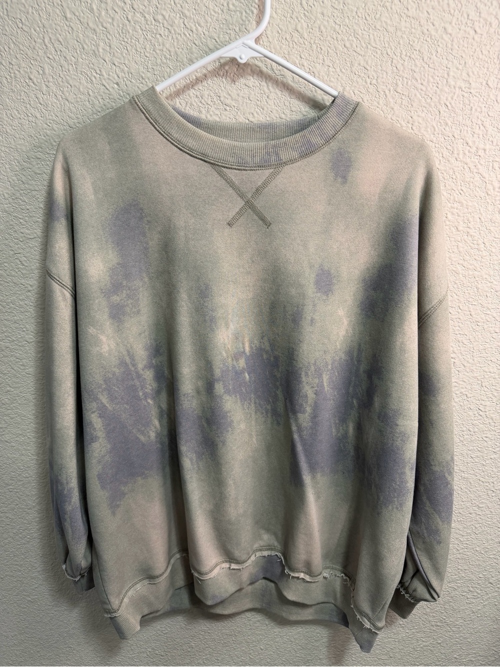 Tie-Dye Crewneck Sweatshirt/Skirt Set - Sage Green